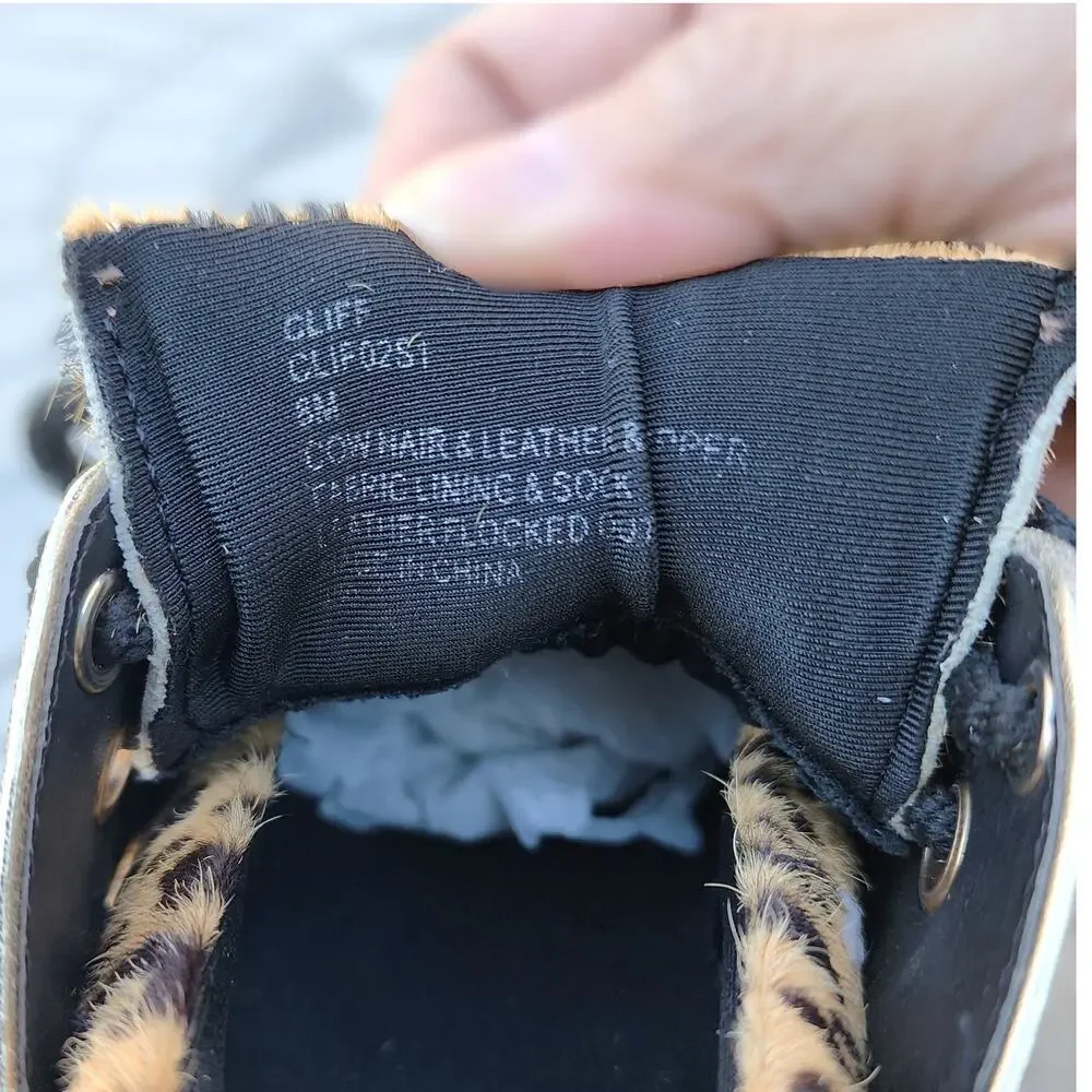 Steve Madden Cliff Cheetah Print Wedge Fashion Sneakers 8
